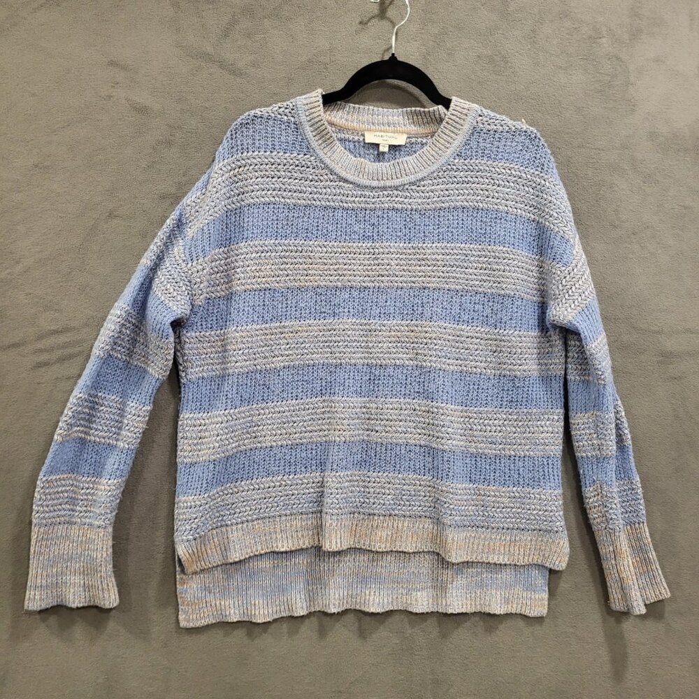 Habitual Alpaca Wool Blend Striped Sweater‎ Women's Large Coastal Hygge Casual